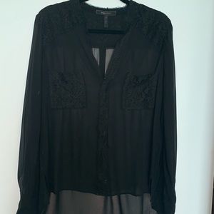 BCBG Max Azria black blouse